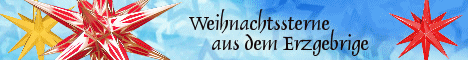 Beleuchtete Weihnachtssterne aus dem Erzgebirge